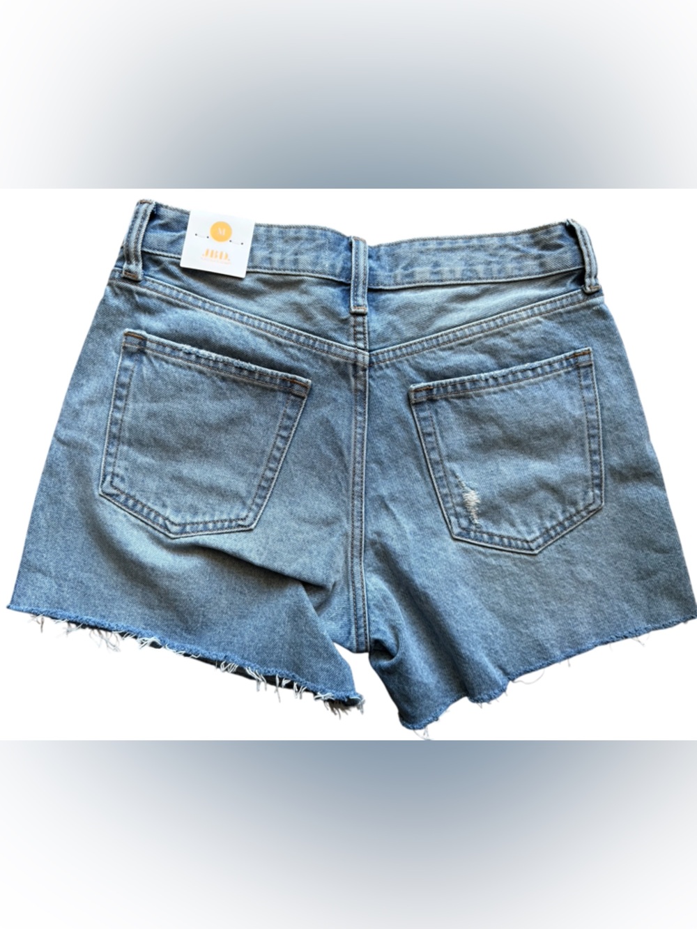 NWT JBD MEDIUM WASH HIGH WAISTED COTTON DENIM SHORTS Size Medium - Picture 6 of 12
